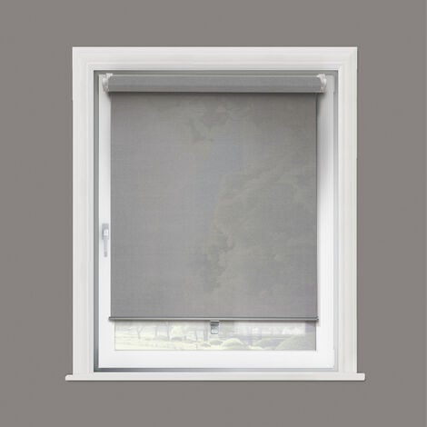 MADECOSTORE Store enrouleur tamisant automatique sans percer - gamme Must - Gris - L46 x H160cm