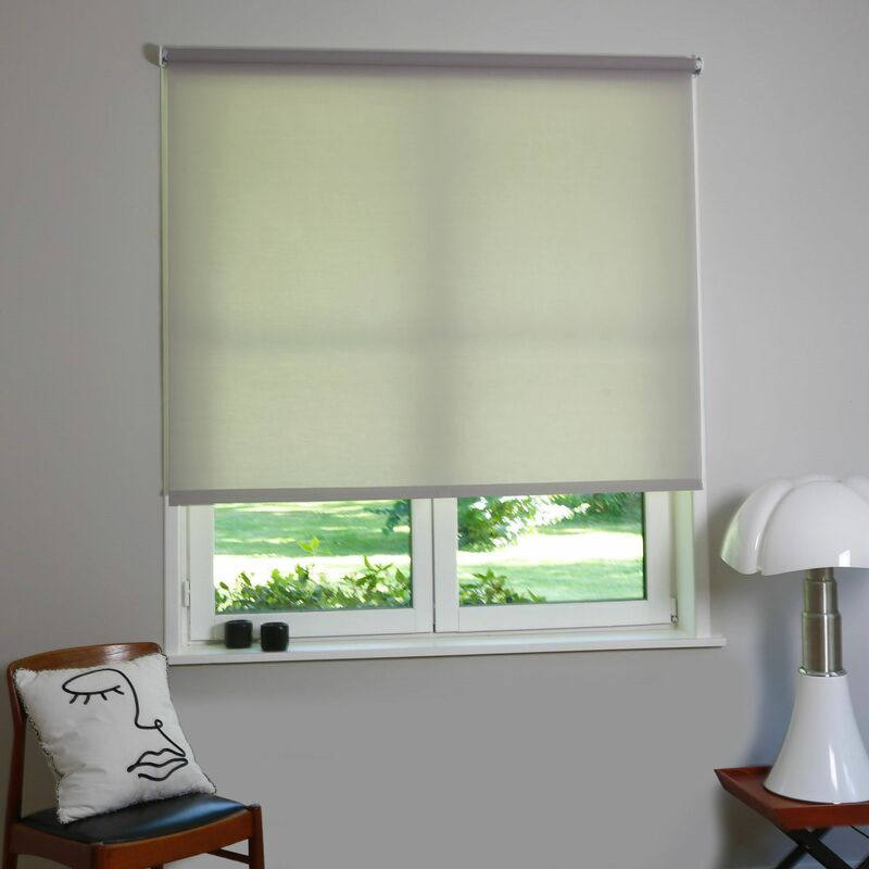 Madeco - Store enrouleur tamisant automatique - Gris - L64 x H190cm