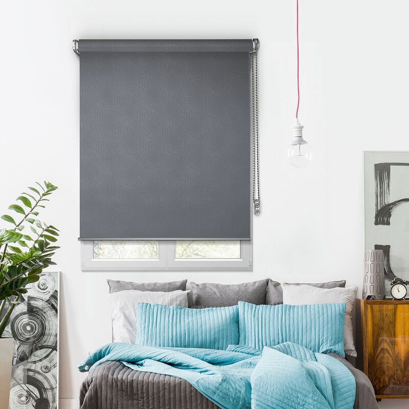 Madecostore - Store enrouleur tamisant jacquard - gamme Must - Marron - L64 x H190cm