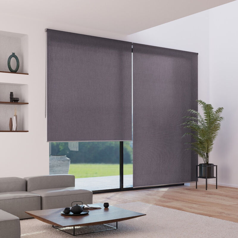 Store enrouleur tamisant h250cm - gamme Must - Marron - L94 x H250cm