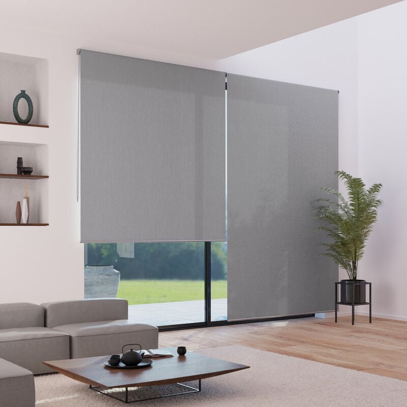 Madecostore - Store enrouleur tamisant h250cm - gamme Must - Marron - L124 x H250cm