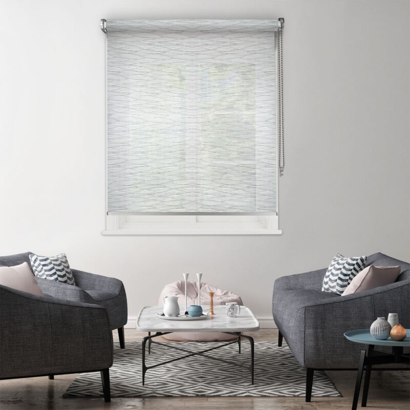 Store enrouleur tamisant onda - gamme Premium - Gris - L164 x H300cm