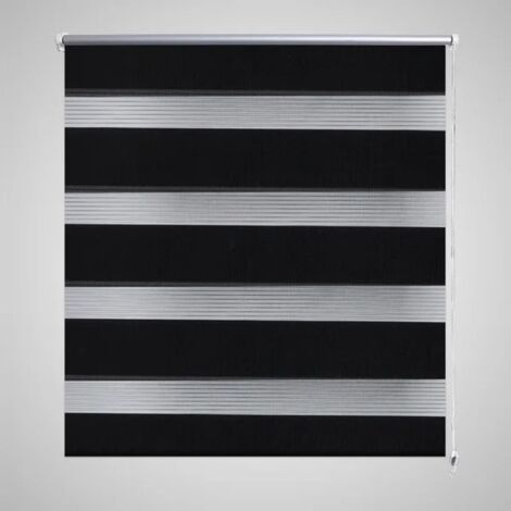 Store enrouleur tamisant, Store jour nuit, Rideau occultant Isolant et Thermique 60 x 120 cm noir MAE4639