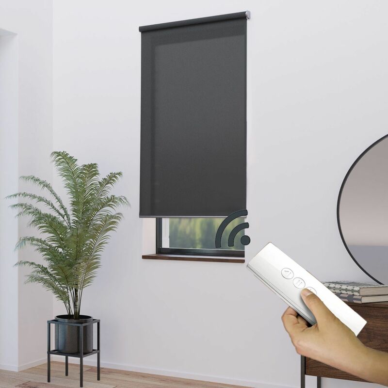 Madecostore - Store enrouleur tamisant thermique E-roll motorisé - Beige - L204 x H250cm