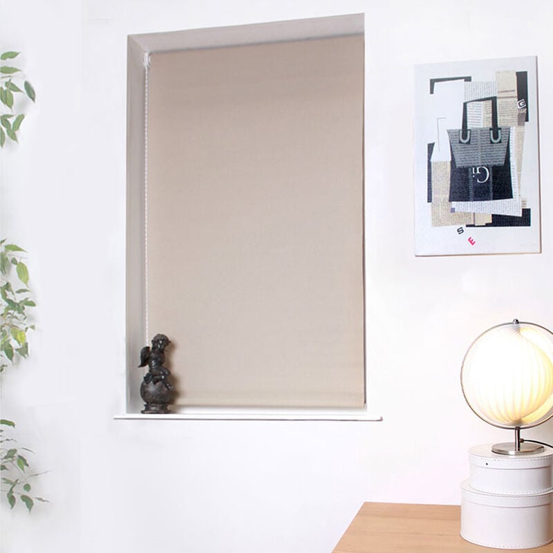 Madecostore - Store enrouleur tamisant h190cm - Blanc - L94 x H190cm