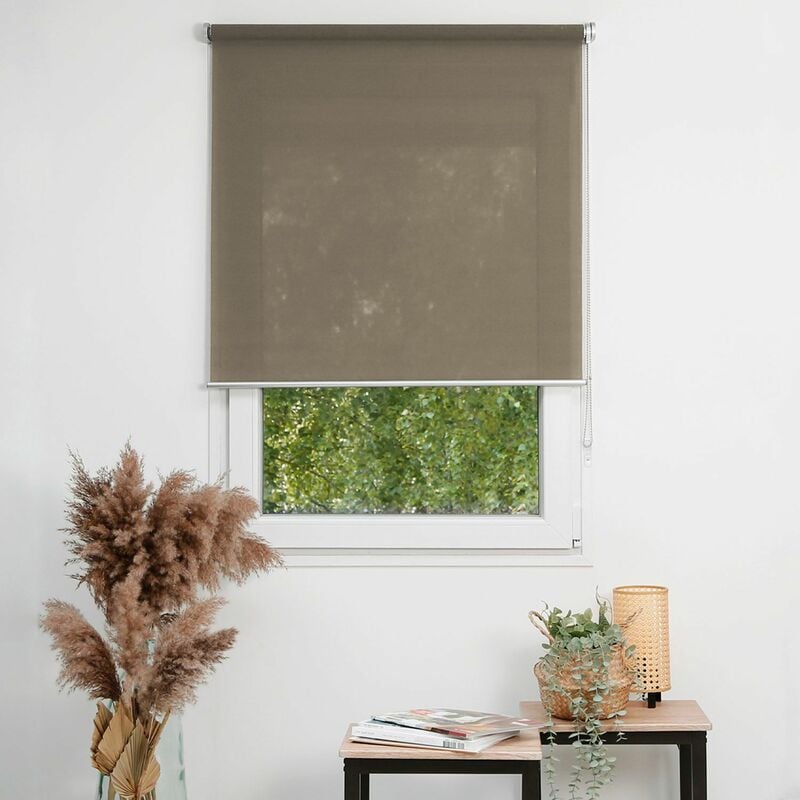Madecostore - Store enrouleur tamisant uni Prestige - Taupe - L60 x H190cm