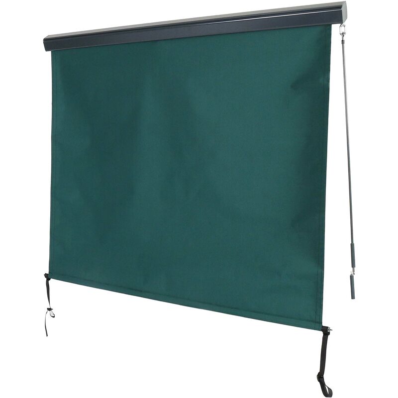 HHG - jamais utilisé] Store vertical 621, store vertical, tissu protection uv 50, 250x180cm, bleu-vert