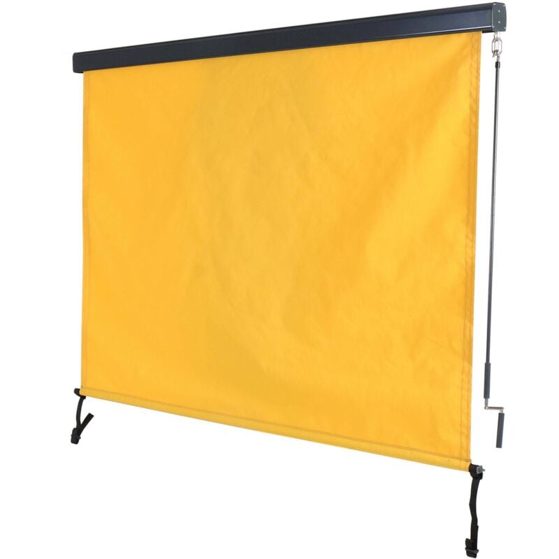 HHG - jamais utilisé] Store vertical 621, store vertical tissu protection uv 50, 250x180cm, jaune