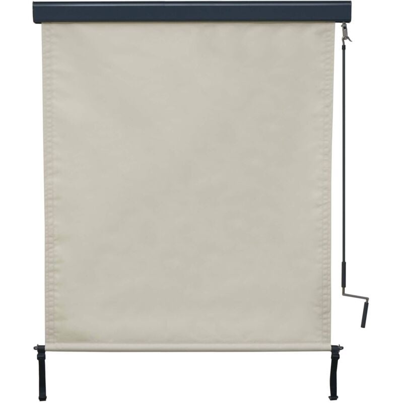 [JAMAIS UTILISÉ] Store enrouleur vertical HHG-621, store extérieur, Protection anti-UV 50, 250x140 cm, crème-beige