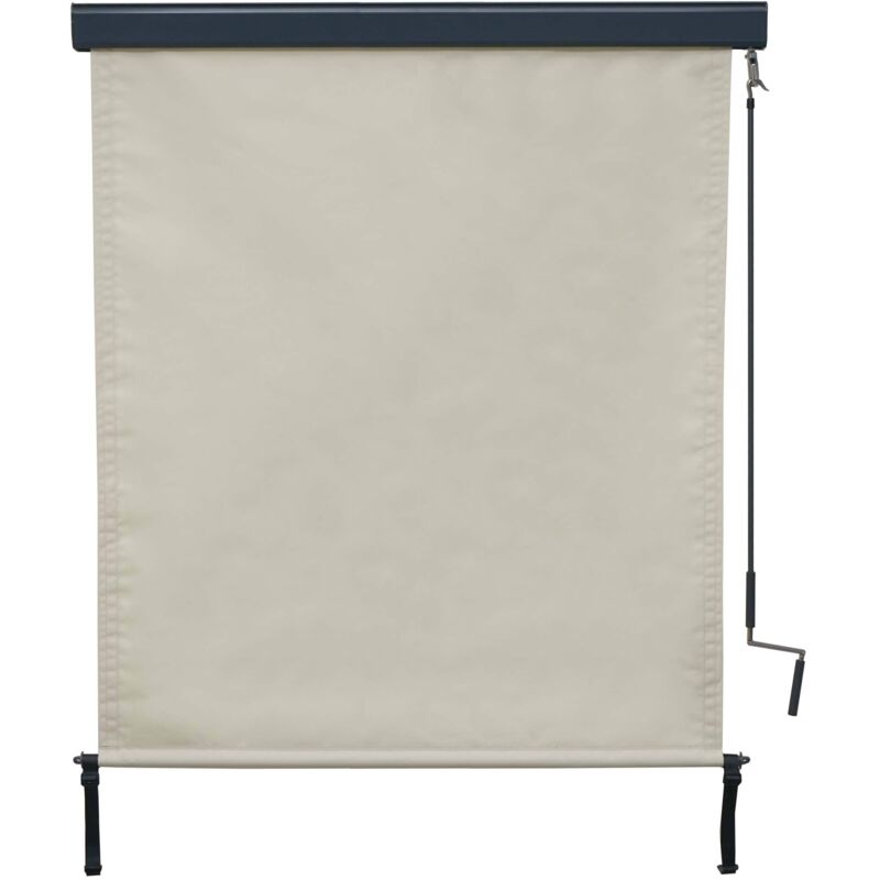 Store enrouleur vertical HHG-621, store extérieur, Protection anti-UV 50, 250x140 cm, crème-beige