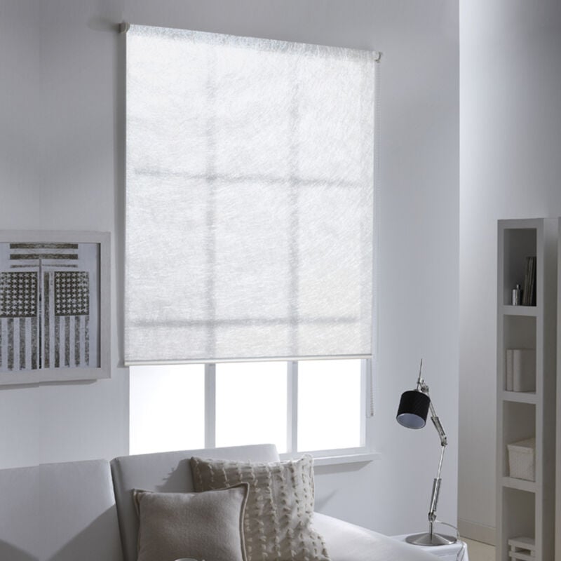 Madecostore - Store enrouleur voile effet frost - gamme Must - Gris - L94 x H190cm