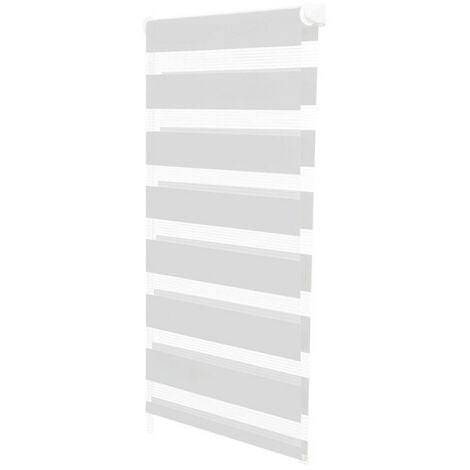 Store enrouleur zébré jour nuit 60 x 230 cm blanc - Blanc