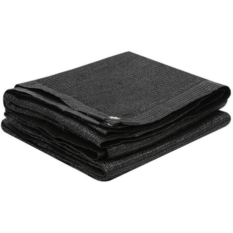 Store extérieur  6x4m en maille noire avec protection UV et œillets métalliques, idéal pour le jardin et la terrasse