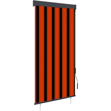 Store extérieur balcon - vidaXL Store roulant d'extérieur 100x250 cm Orange et marron - Store extérieur jardin