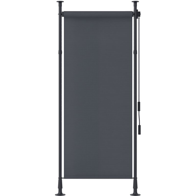 Store extérieur sur pied store manuel rétractable enroulable réglable gris foncé