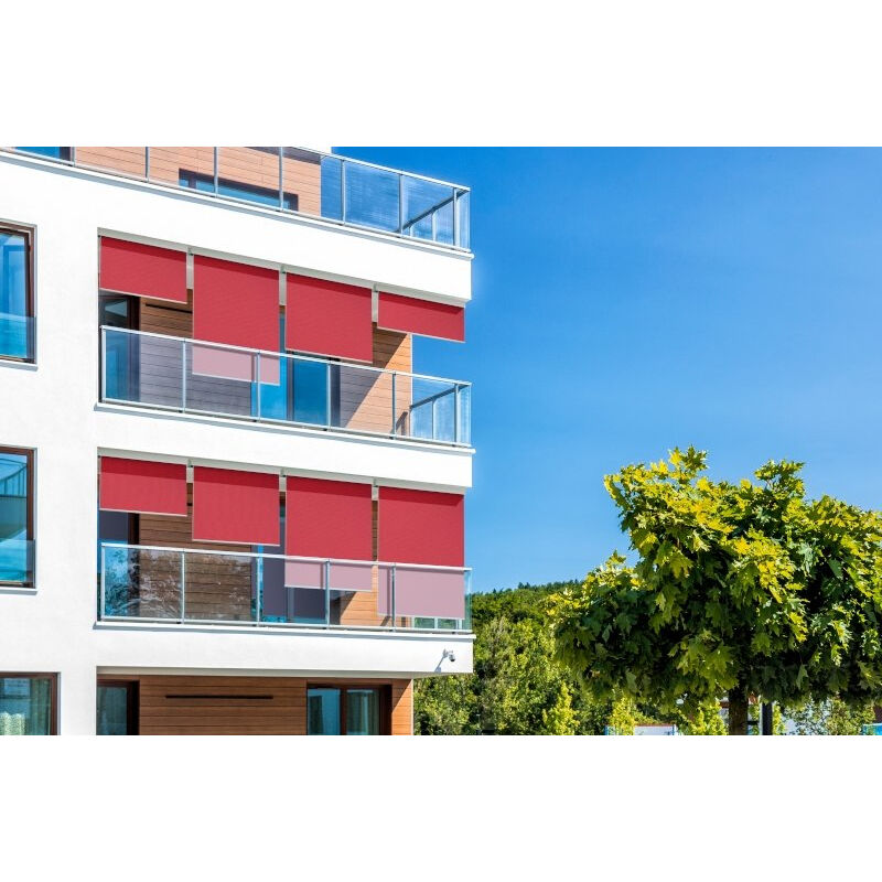 Store Extérieur Vertical 120x230 cm Dickson® Rouge orc 3914 - Armature anthracite