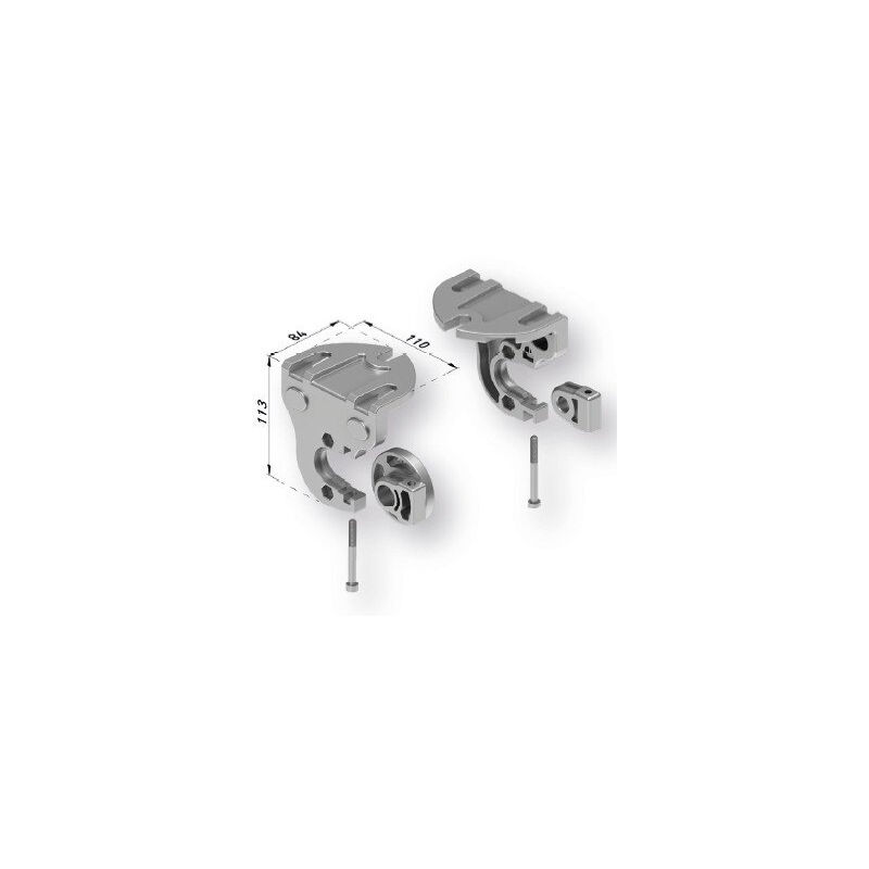 Store Extérieur Vertical 60x230 cm Dickson® Naples gris orc D113 - Armature anthracite