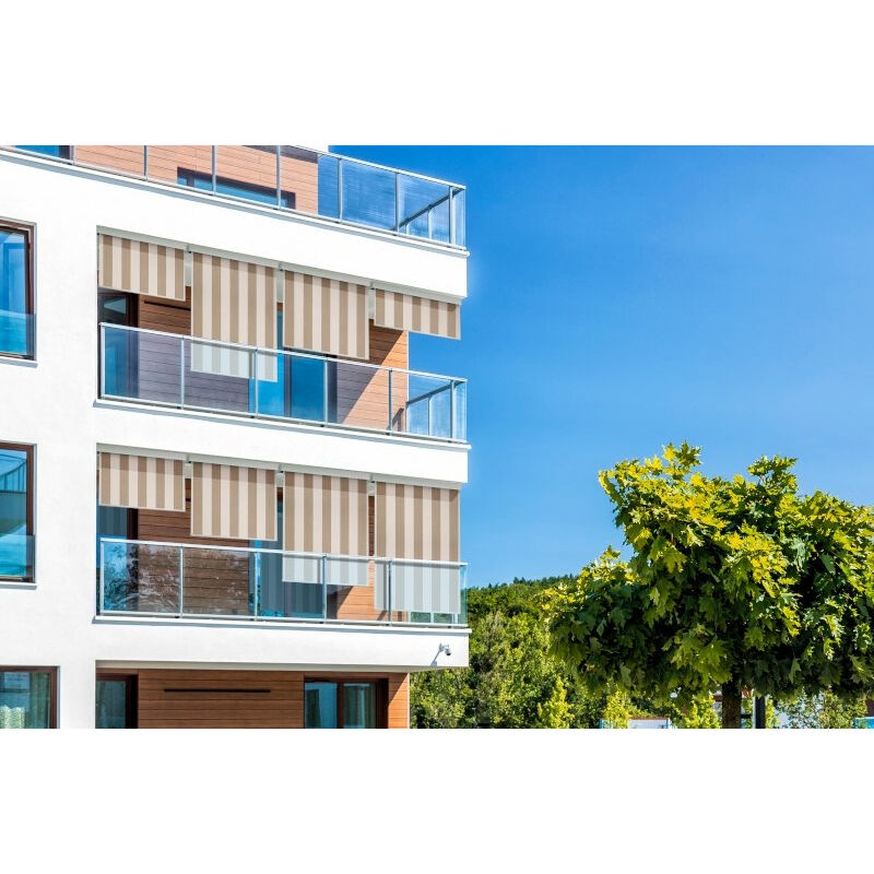 Store Extérieur Vertical 60x230 cm Dickson® Crème Bruyère orc 8921 - Armature anthracite