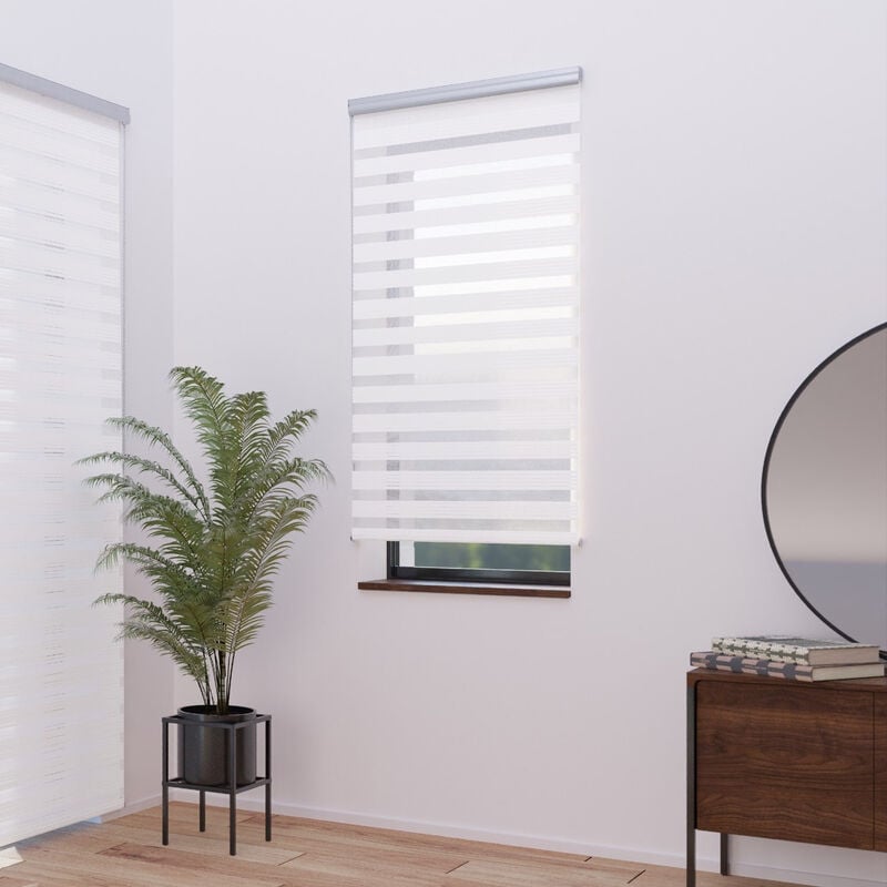 Madecostore - Store enrouleur jour nuit avec coffre - gamme Must - Blanc - L93 x H220cm