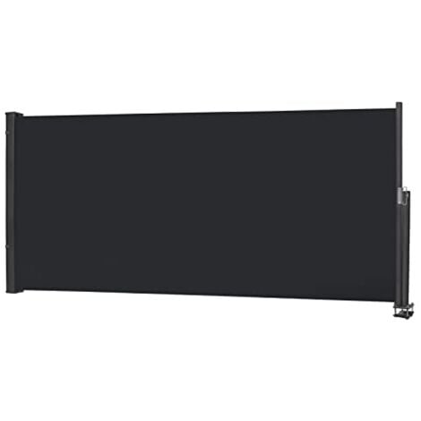 Store Latéral 120 x 300cm Brise-vue extensible - Opaque - Protection UV - Store latéral avec poignée, anthracite NAIZY