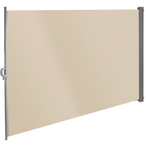 Store latéral 160 x 300 cm - Beige / Brise-vue rétractable