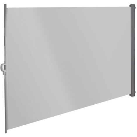 Store latéral 180 x 300 cm - Gris / Brise-vue rétractable