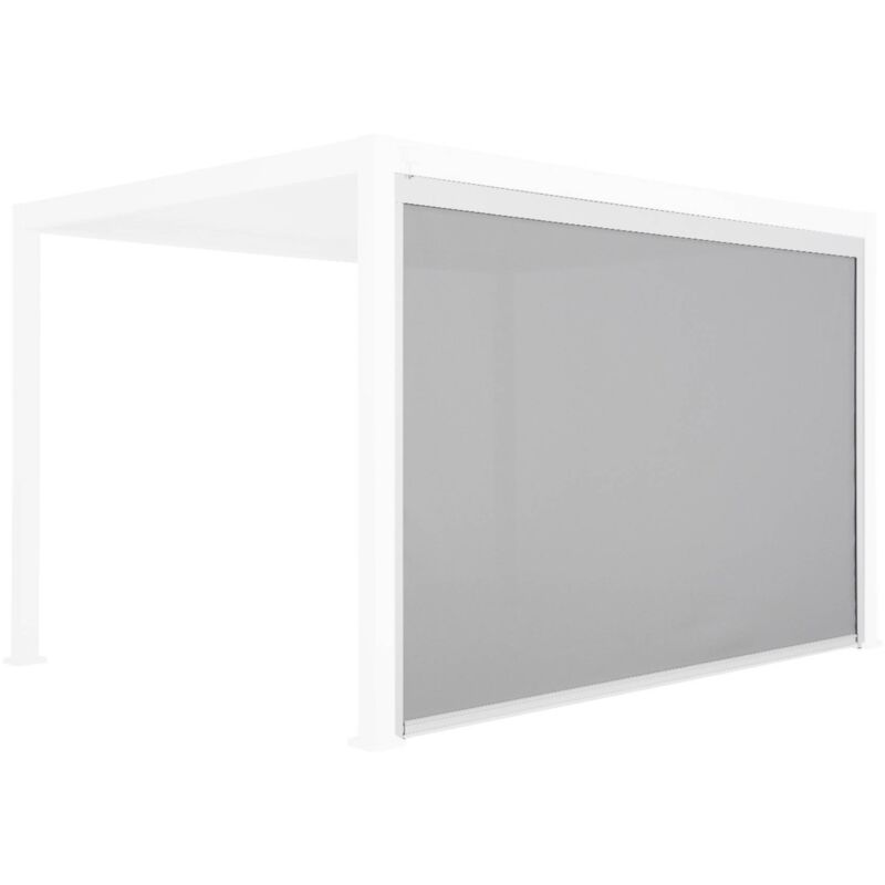 Store blanc pour pergola bioclimatique – Triomphe – 3x4 m. aluminium et textilène - Blanc