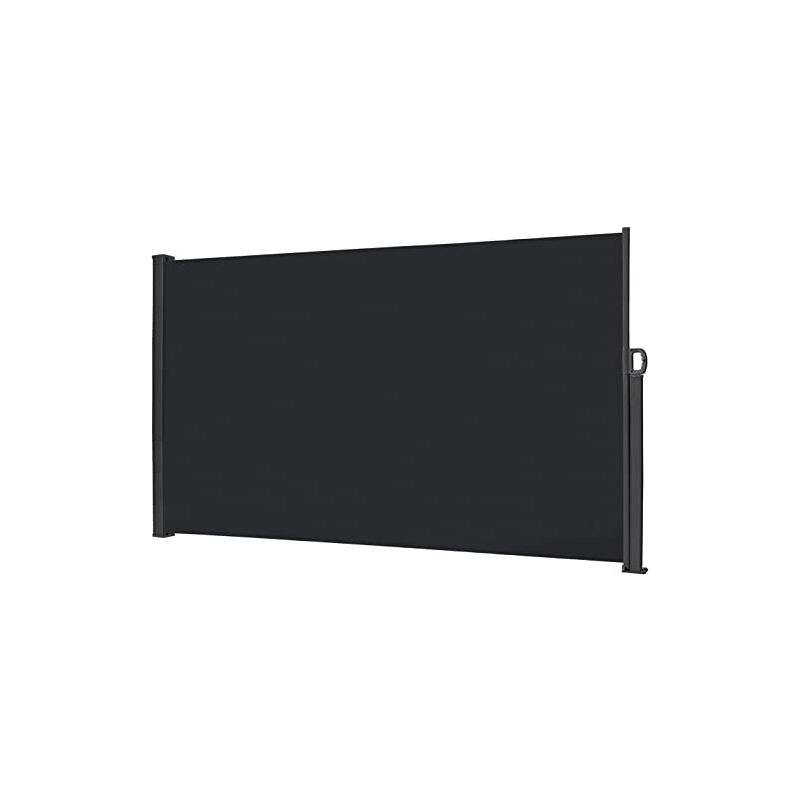 Naizy - Store Latéral 180 x 300cm Brise-vue extensible - Opaque - Protection uv - Store latéral avec poignée, gris foncé