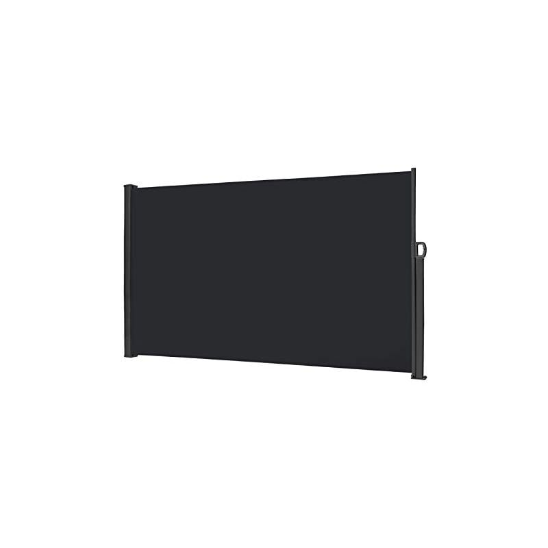 Naizy - Store Latéral 160 x 300cm Brise-vue extensible - Opaque - Protection uv - Store latéral avec poignée, gris foncé
