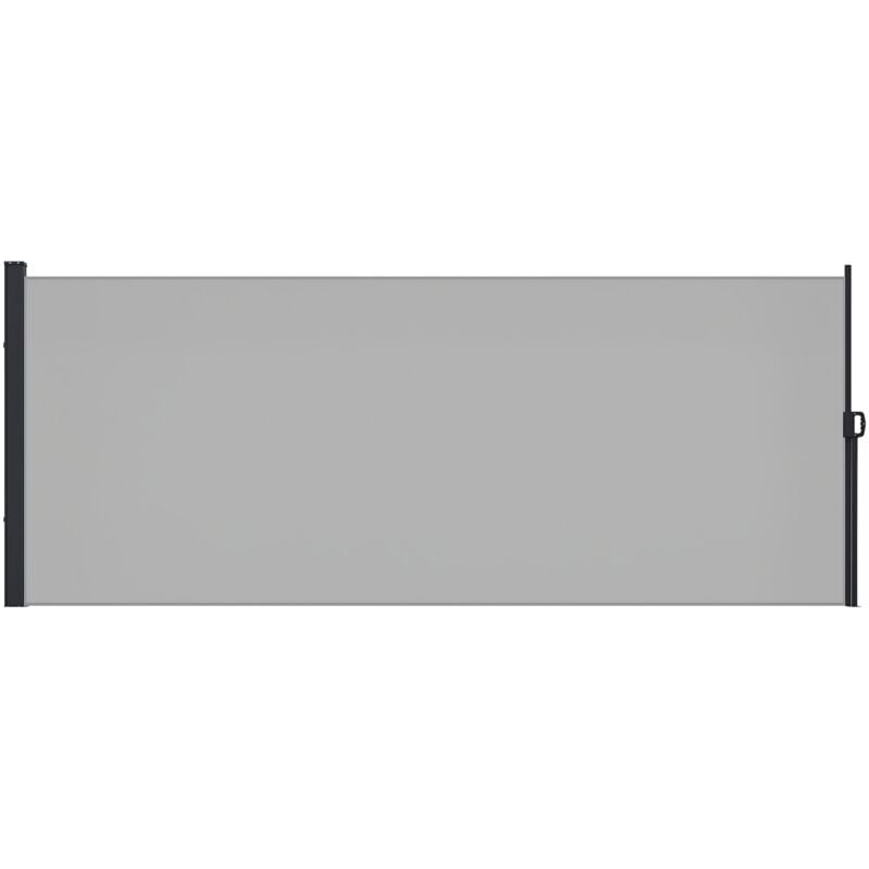 Outsunny - Store latéral brise-vue paravent rétractable de jardin dim. 3 x 2 m alu. polyester gris clair