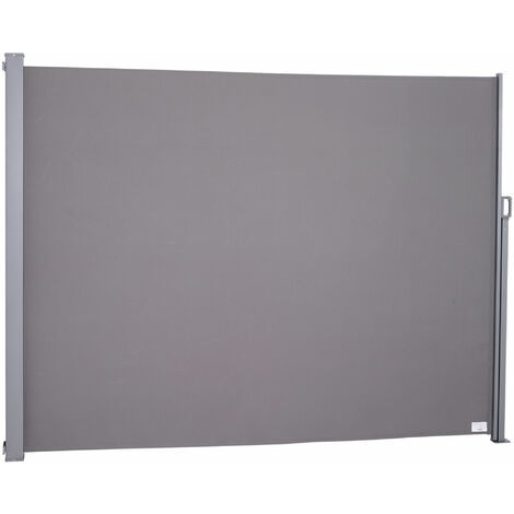 Store latéral brise-vue rétractable alu. polyester haute densité