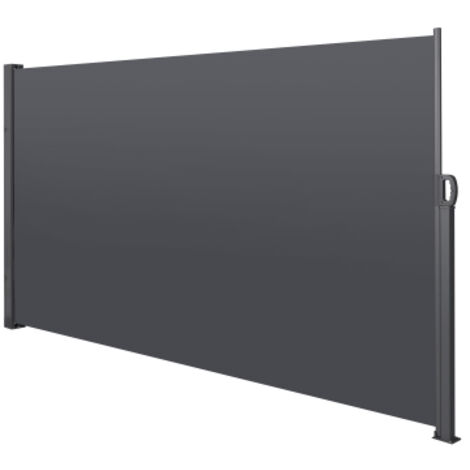 Store latéral extensible pour balcon, jardin et terrasse, brise-vue, coupe-vent, imperméable, protection solaire, 180 x 300 cm, gris