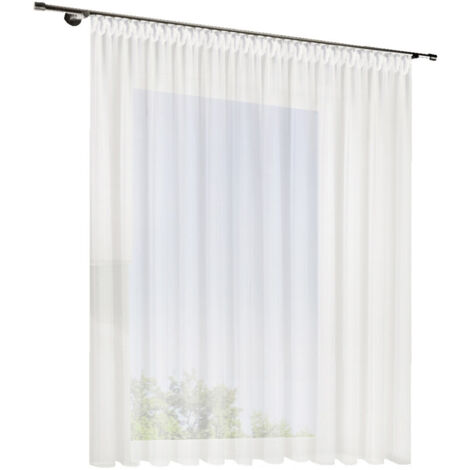 Store Laura weiß, 300 x 175 cm Faltenvorhang
