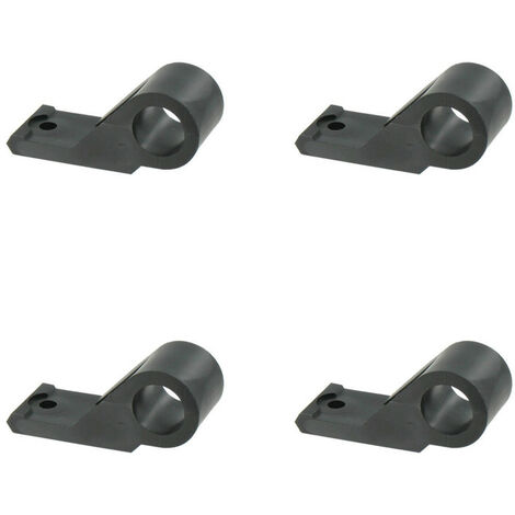 Store Menuiserie – Lot de 4 colliers déportés pour espagnolette – Composite noir – Entraxe de fixation 20mm – Pour volets battants bois et alu
