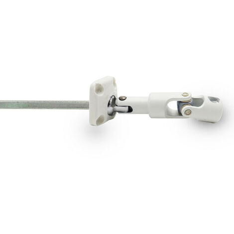 Store Menuiserie – Sortie de caisson pour volet roulant à manivelle – Carré 6 mm – Longueur 175 mm – Acier zingué – Angle 30° pour installation optimisée