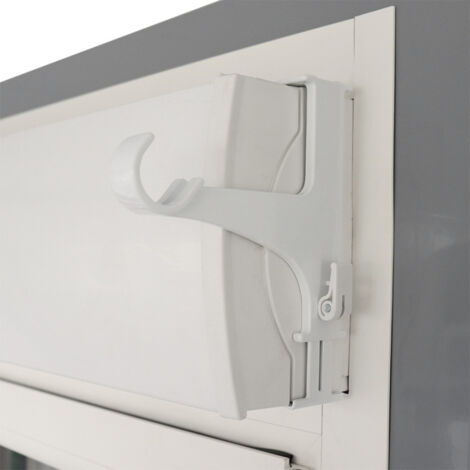 Store Menuiserie – Support sans perçage pour tringle à rideau – Fixation par pression – Extensible 14 à 24 cm – Compatible coffres de volet roulant 20 à 28 mm