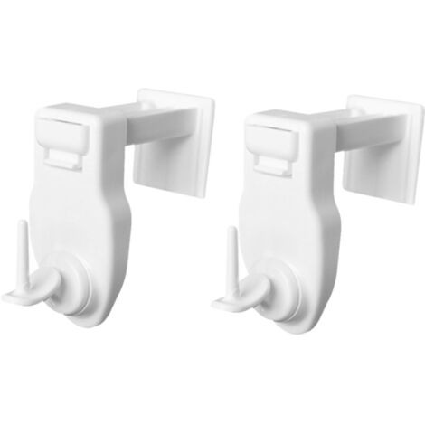 Store Menuiserie – Supports clic sans perçage pour tringle à rideau – Blanc mat – Installation rapide – Compatibles tringles 10 mm – Lot de 2 supports