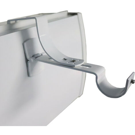 Store Menuiserie – Supports de tringle à rideaux sans perçage – 2 pièces – Blanc – Acier – Compatible avec tringles de 20 mm – Charge jusqu'à 6 kg