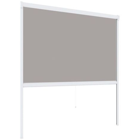 Store moustiquaire enroulable 130x160 cm – Tulle en fibre de verre ignifugée – Installation sur mesure – Couleur noire