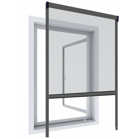 Store-moustiquaire pour fenêtres à partir de 100x160 anthracite/blanc 160 cm, 130 cm, anthracite