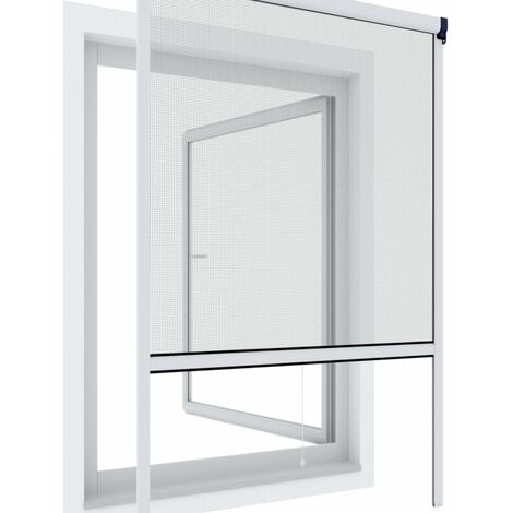 Store-moustiquaire pour fenêtres à partir de 100x160 anthracite/blanc 160 cm, 100 cm, blanc