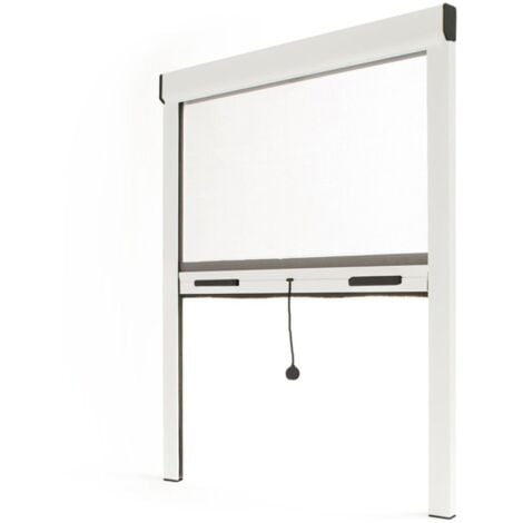 Store moustiquaire Recoupable Alu - L 80 x H 130 cm - Blanc - Unitaire