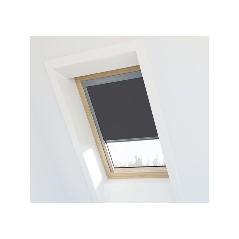 KINLO Store pour Fen/être de Toit Velux P08 et 408-76 x 115 cm Beige Velux Rideau Occultant Compl/ète avec Ventouses sans Per/çage Protection Solaire au Rev/êtement Thermique