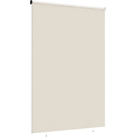 Store occultant vertical enrouleur 2,4x1,6 m crème anti-UV30+ imperméable brise-vue rétractable extérieur