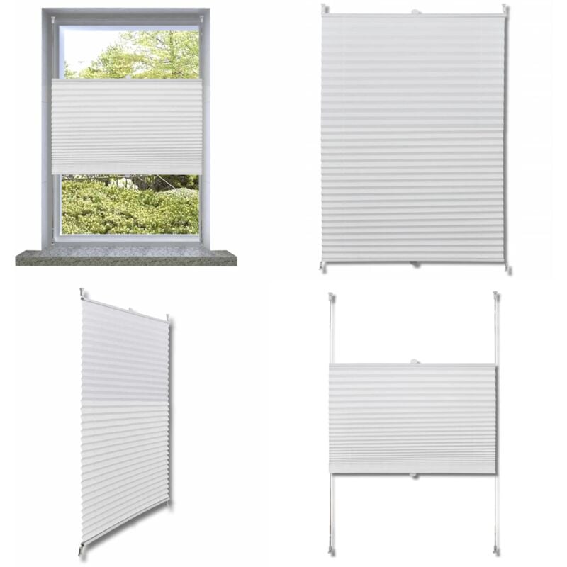Vidaxl - Store plissé 50x125 cm Blanc - Store Plissé - Rideau Intérieur - Decoration Intérieure - Protection Solaire - Occultation Lumière - Home &