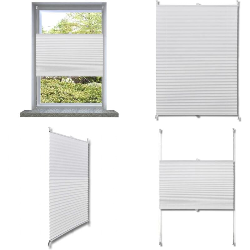 Vidaxl - Store plissé 50x150 cm Blanc - Store Plissée - Rideau Intérieur - Occultation Lumière - Decoration Intérieure - Stores Vénitiens - Home &