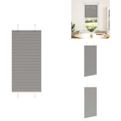 Store plissé anthracite 60x150 cm largeur du tissu 59,4 cm - Store Plissé - Stores Plissés - Store Plissé De Fenêtre - Plisse Aveugle