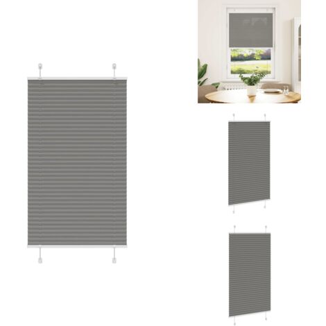 Store plissé anthracite 70x150 cm largeur du tissu 69,4 cm - Store Plissé - Stores Plissés - Store Plissé De Fenêtre - Plisse Aveugle