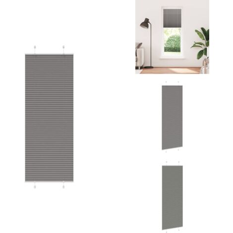 Store plissé anthracite 70x200 cm largeur du tissu 69,4 cm - Store Plissé - Stores Plissés - Store Plissé De Fenêtre - Plisse Aveugle
