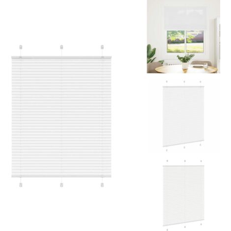 Store plissé blanc 105x150cm largeur du tissu 104,4cm polyester - Store Plissé - Stores Plissés - Store Plissé De Fenêtre - Plisse Aveugle